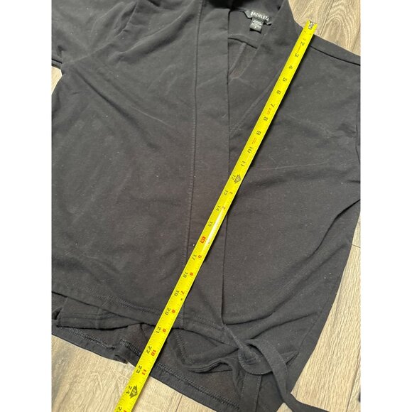 Athleta Retroterry Wrap Sweatshirt Womens Black Wrap Cardigan S Athletic Workout - Picture 7 of 12